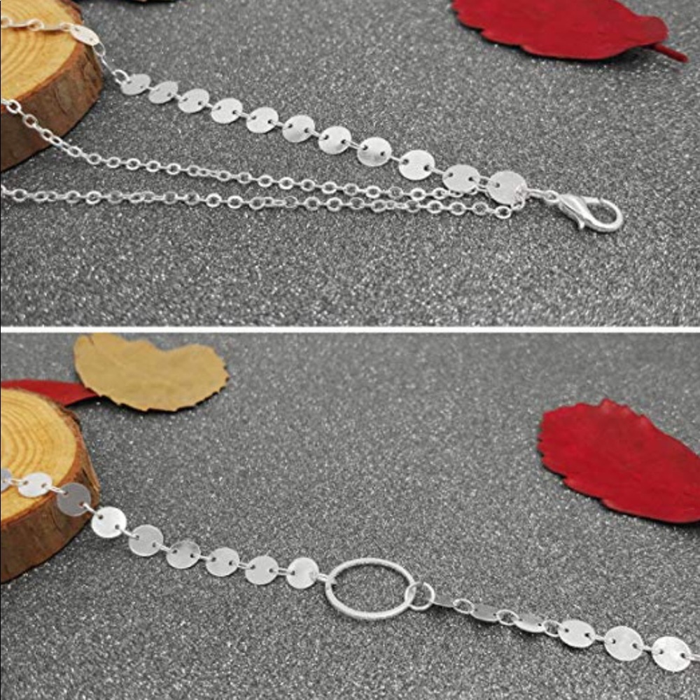 Silver Choker Necklace Long - Picture 3 of 3